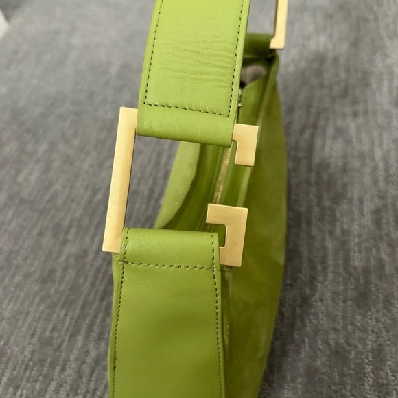 NEW Cult Gaia Aliza Logo Suede Shoulder Bag - Picture 9 of 13